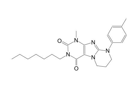 3-heptyl-1-methyl-9-(4-methylphenyl)-6,7,8,9-tetrahydropyrimido[2,1-f]purine-2,4(1H,3H)-dione