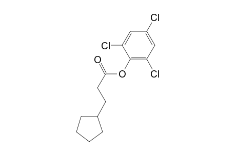 3-Cyclopentylpropionic acid, 2,4,6-trichlorophenyl ester