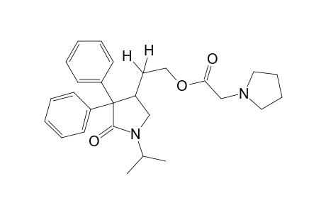 1-pyrrolidineacetic acid, ester with 3,3-diphenyl-4-(2-hydroxyethyl)-1-isopropyl-2-pyrrolidinone