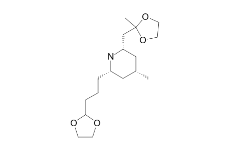 2-(3-[2-(1,3-DIOXOLANYL)]-PROPYL)-CIS-4-METHYL-CIS-6-(2-METHYL-2-[1,3-DIOXOLANYL]-METHYL)-PIPERIDINE