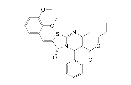 allyl (2Z)-2-(2,3-dimethoxybenzylidene)-7-methyl-3-oxo-5-phenyl-2,3-dihydro-5H-[1,3]thiazolo[3,2-a]pyrimidine-6-carboxylate