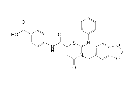 4-({[(2Z)-3-(1,3-benzodioxol-5-ylmethyl)-4-oxo-2-(phenylimino)tetrahydro-2H-1,3-thiazin-6-yl]carbonyl}amino)benzoic acid