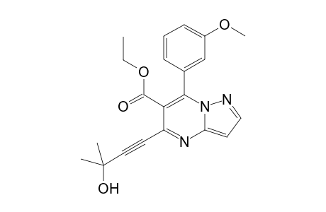 Ethyl 5-(3-hydroxy-3-methylbut-1-yn-1-yl)-7-(3-methoxyphenyl)pyrazolo[1,5-a]pyrimidine-6-carboxylate