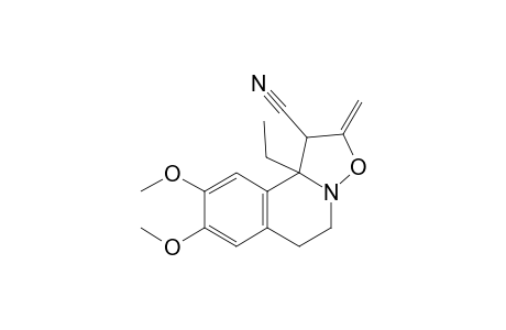 10b-Ethyl-1,5,6,10b-tetrahydro-8,9-dimethoxy-2-methylene-2H-isoxazolo[3,2-a]isoquinoline-1-carbonitrile