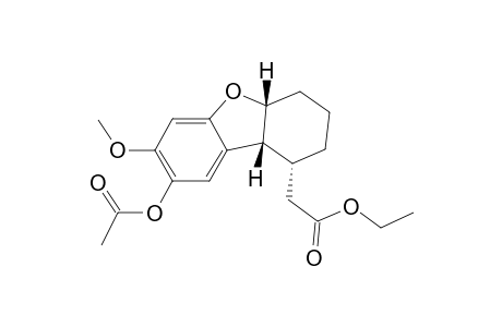 1-Dibenzofuranacetic acid, 8-(acetyloxy)-1,2,3,4,4a,9b-hexahydro-7-methoxy-, ethyl ester, (1.alpha.,4a.beta.,9b.beta.)-(.+-.)-