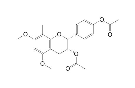 TUPICHINOL-B-PERACETYLATED;(2R,3R)-3,4'-DIACETOXY-5,7-DIMETHOXY-8-METHYLFLAVAN