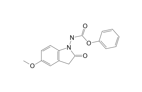 N-(2-keto-5-methoxy-indolin-1-yl)carbamic acid phenyl ester