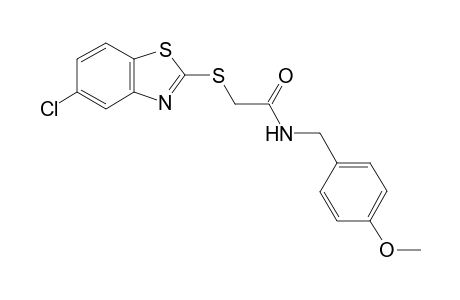 2-[(5-chloro-1,3-benzothiazol-2-yl)sulfanyl]-N-(4-methoxybenzyl)acetamide