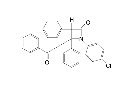 4-benzoyl-1-(p-chlorophenyl)-3,4-diphenyl-2-azetidinone
