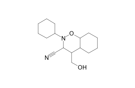 2-Cyclohexyl-4-hydroxymethyl-octahydrobenzo[e][1,2]oxazine-3-carbonitrile