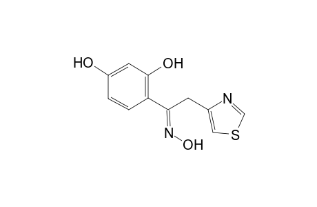 (1E)-1-(2,4-Dihydroxyphenyl)-2-(1,3-thiazol-4-yl)ethanone oxime