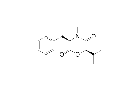 (3R,6R)-4-METHYL-6-(1-METHYLETHYL)-3-PHENYLMETHYLPERHYDRO-1,4-OXAZINE-2,5-DIONE