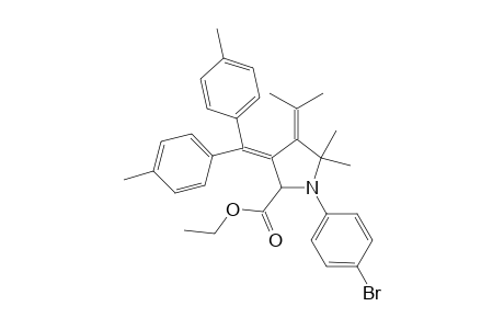 Ethyl 1(N)-(p-bromophenyl)-2,2-dimethyl-3-(1'-methylethylidene)-4-[bis(p'-tolyl)methylidene]-tetrahydropyrrole-5-carboxylate