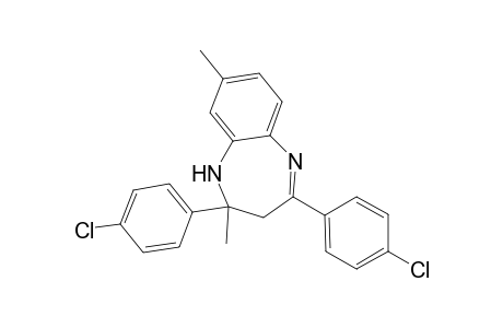 2,4-BIS-(4-CHLOROPHENYL)-2,3-DIHYDRO-2,8-DIMETHYL-1H-1,5-BENZODIAZEPINE