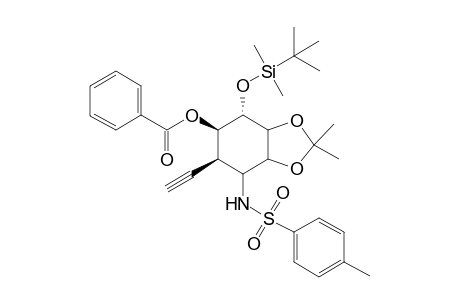 4-[(t-Butyldimethylsilyl)oxy]-2,2-dimethyl-7-[p-(methylphenyl)sulfonamido]-5-(benzoyloxy)-6-(1'-ethynyl)-perhydro-1,3-benzodioxole