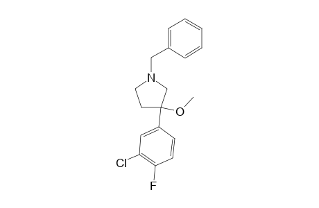 (+)-1-benzyl-3-(3-chloro-4-fluorophenyl)-3-methoxypyrrolidine