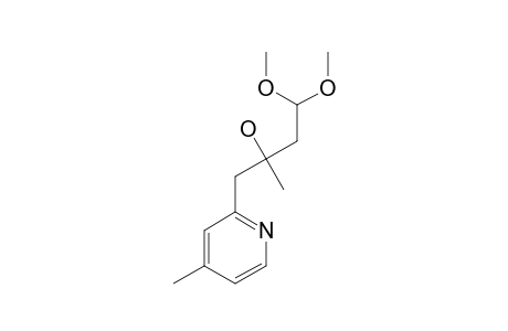 3-HYDROXY-3-METHYL-4-[2-(4-METHYLPYRIDIL)]-BUTANAL-DIMETHYLACETAL