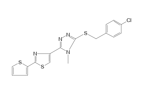 3-[(p-chlorobenzyl)thio]-4-methyl-5-[2-(2-thienyl)-4-thiazolyl]-4H-1,2,4-triazole