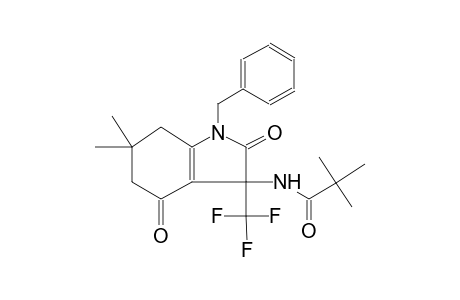 N-[1-benzyl-6,6-dimethyl-2,4-dioxo-3-(trifluoromethyl)-2,3,4,5,6,7-hexahydro-1H-indol-3-yl]-2,2-dimethylpropanamide