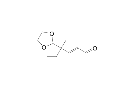 (E)-4-(1,3-dioxolan-2-yl)-4-ethyl-2-hexenal