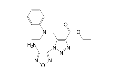1-(4-amino-1,2,5-oxadiazol-3-yl)-5-[(N-ethylanilino)methyl]-4-triazolecarboxylic acid ethyl ester
