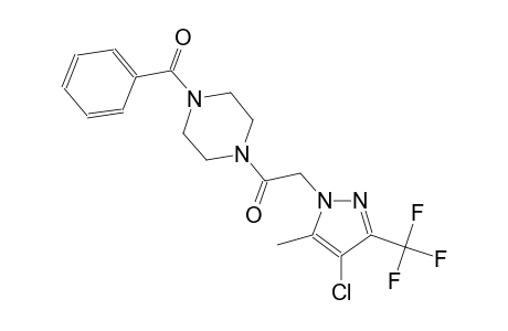 1-benzoyl-4-{[4-chloro-5-methyl-3-(trifluoromethyl)-1H-pyrazol-1-yl]acetyl}piperazine