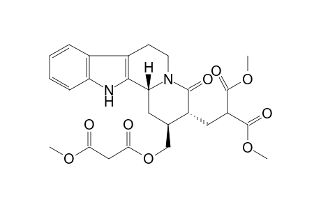 17-Norcorynan-18,18-dicarboxylic acid, 16-(3-methoxy-1,3-dioxopropoxy)-21-oxo-, dimethyl ester, (3.beta.)-(.+-.)-
