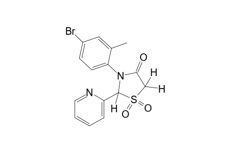 3-(4-bromo-o-tolyl)-2-(2-pyridyl)-4-thiazolidinone, 1,1-dioxide