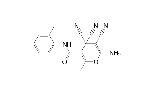 6-Amino-4,4,5-tricyano-2-methyl-4H-pyran-3-carboxylic acid (2,4-dimethyl-phenyl)-amide