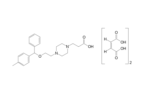 4-[2-(phenyl-p-tolylmethoxy)ethyl]-1-piperazinepropionic acid, maleate(1:2)