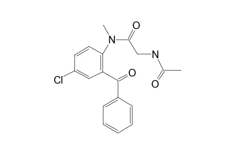 Acetanilide, 2-acetamido-2'-benzoyl-4'-chloro-N-methyl-