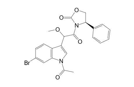 (4"R)-1-Acetyl-6-bromo-3-{1'-methoxy-2'-oxo-2'-(2"-oxo-4"-phenyl-3",1"-oxazolidinyl)ethyl}indole