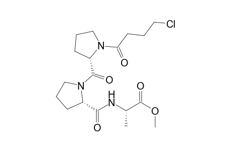 Methyl (2S)-N-[(2S)-N-[(2S)-N-(4-chlorobutyryl)prolyl]prolyl}alaninate