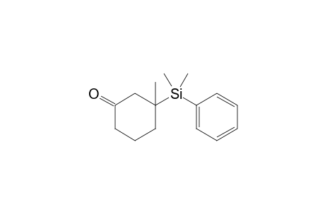 Cyclohexanone, 3-(dimethylphenylsilyl)-3-methyl-