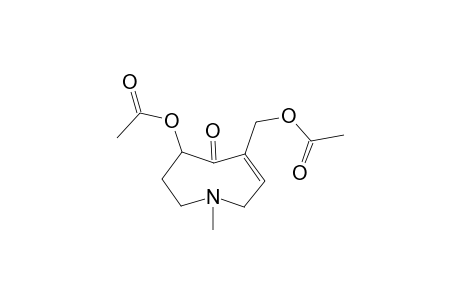 (+-)-Otonecine diacetate