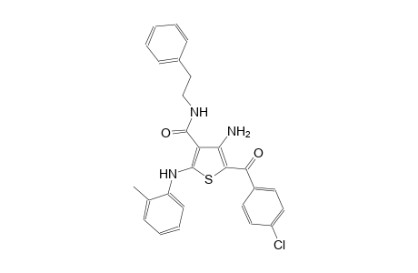 3-thiophenecarboxamide, 4-amino-5-(4-chlorobenzoyl)-2-[(2-methylphenyl)amino]-N-(2-phenylethyl)-