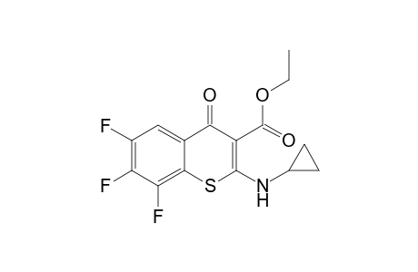 2-Cyclopropylamino-6,7,8-trifluoro-4-oxo-4H-thiochromene-3-carboxylic acid, ethyl ester