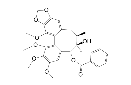 6-Hydroxy-1,2,3,13-tetramethoxy-6,7-dimethyl-5,6,7,8-tetrahydrobenzo[3,4]cycloocta[1,2-f][1,3]benzodioxol-5-yl benzoate