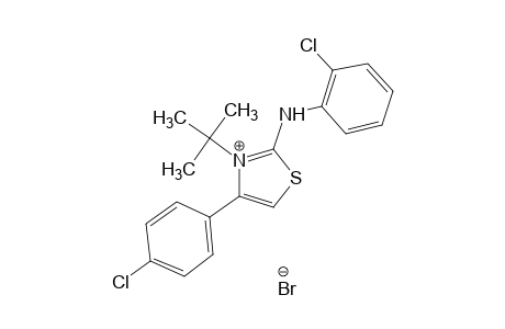 3-tert-butyl-2-(o-chloroanilino)-4-(p-chlorophenyl)thiazolium bromide