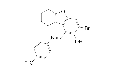 3-bromo-1-{(E)-[(4-methoxyphenyl)imino]methyl}-6,7,8,9-tetrahydrodibenzo[b,d]furan-2-ol