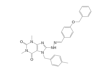 4-(benzyloxy)benzaldehyde [1,3-dimethyl-7-(4-methylbenzyl)-2,6-dioxo-2,3,6,7-tetrahydro-1H-purin-8-yl]hydrazone