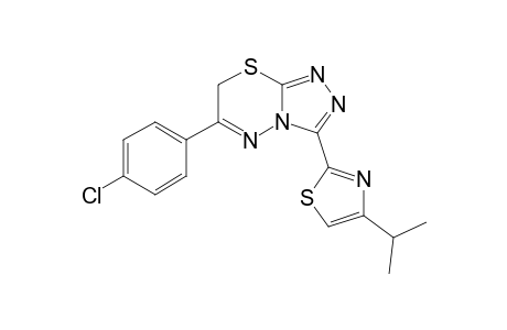 6-(4-chlorophenyl)-3-(4-isopropylthiazol-2-yl)-7H-[1,2,4]triazolo[3,4-b][1,3,4]thiadiazine