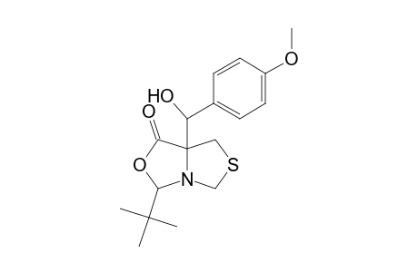 3-tert-Butyl-7a-[hydroxy(4-methoxyphenyl)methyl]dihydro-1H-[1,3]thiazolo[3,4-c][1,3]oxazol-1-one