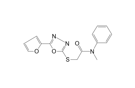 2-([5-(2-Furyl)-1,3,4-oxadiazol-2-yl]sulfanyl)-N-methyl-N-phenylacetamide