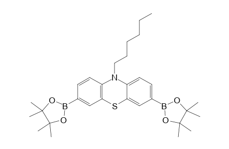 10-Hexyl-3,7-bis(4,4,5,5-tetramethyl-1,3,2-dioxaborolan-2-yl)-10H-phenothiazine