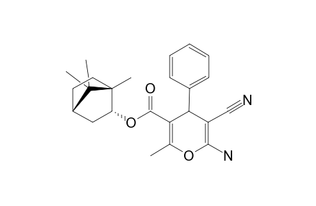 2-Amino-3-cyano-5-[(-)-(1S',2R',4S')-bornyloxycarbonyl]-6-methyl-4-phenyl-4H-pyran