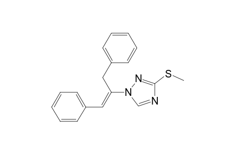 1H-1,2,4-Triazole, 3-(methylthio)-1-[2-phenyl-1-(phenylmethyl)ethenyl]-