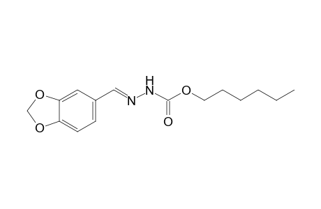 3-Piperonylidenecarbazic acid, hexyl ester