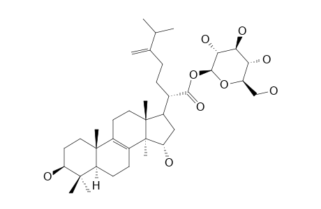 LAETIPOSIDE-G;3-BETA,15-ALPHA-DIHYDROXY-24-METHYLENE-LANOST-8-EN-21-OIC-ACID-21-O-BETA-D-GLUCOPYRANOSYLESTER