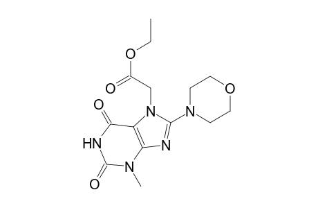 1H-purine-7-acetic acid, 2,3,6,7-tetrahydro-3-methyl-8-(4-morpholinyl)-2,6-dioxo-, ethyl ester